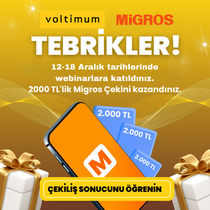 Voltimum Webinar Çekilişi Kazanan Belli Oldu!