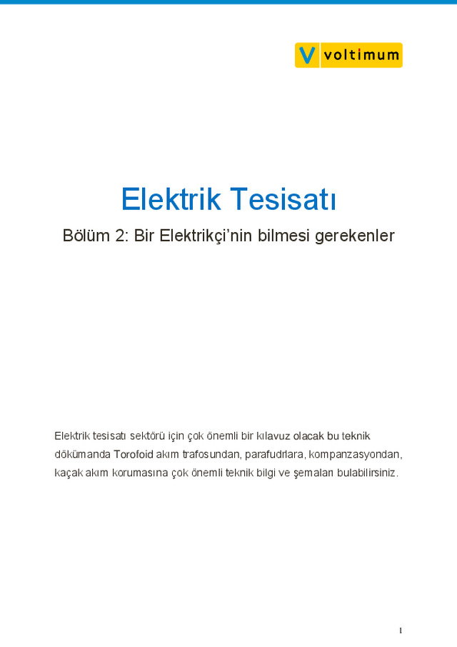 Bir Elektrikçinin bilmesi gerekenler: Bölüm 2