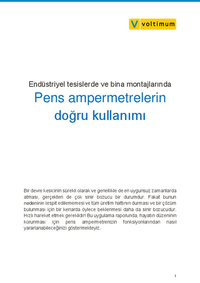 Pens ampermetrelerin doğru kullanımı