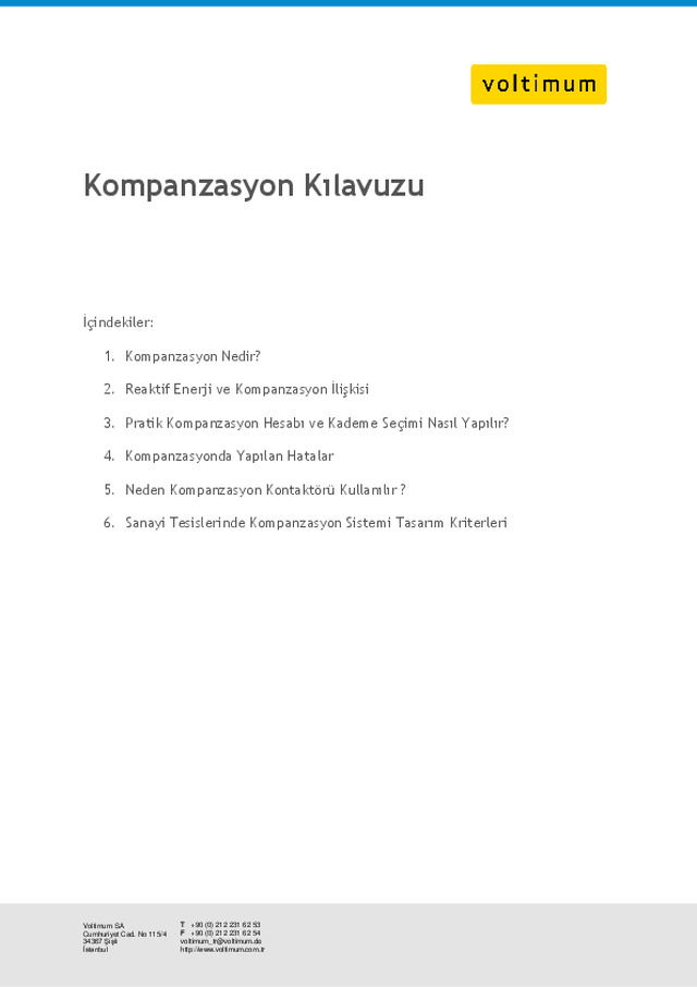 Kompanzasyon Kılavuzu