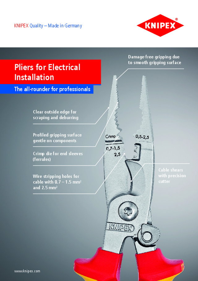 Pliers for Electrical Installation