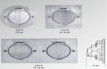 Legrand IP44 IK08 korumalı donatılabilir döşeme buatları