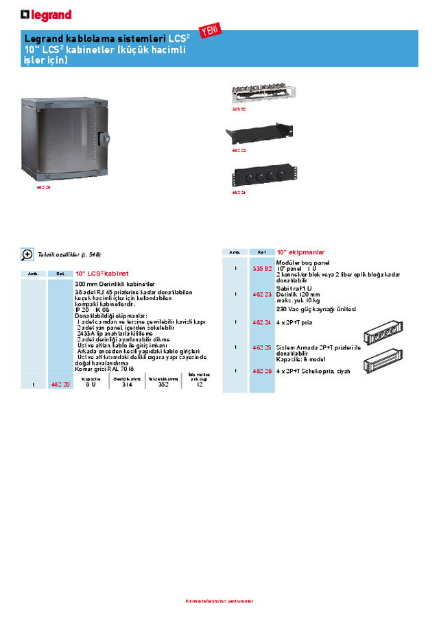 10\\\" LCS² kabinetler ve aksesuarlar