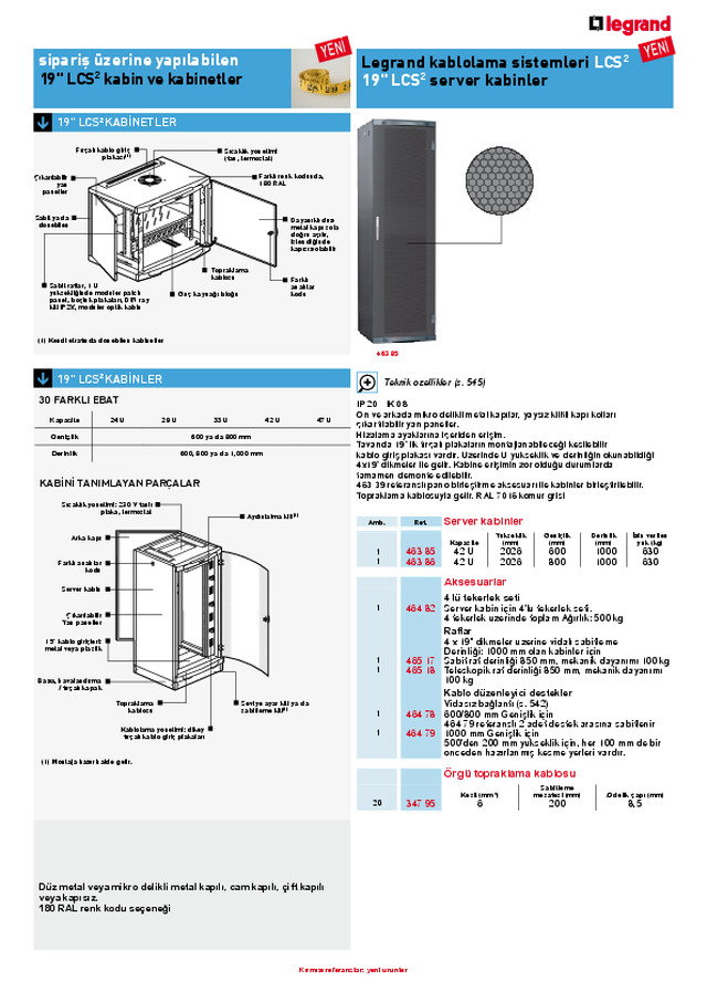 19\\\" LCS²  Server kabinler