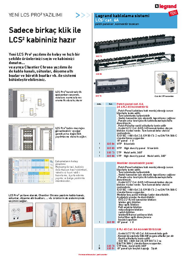 Cat 6A Patch paneller, konnektör blokları