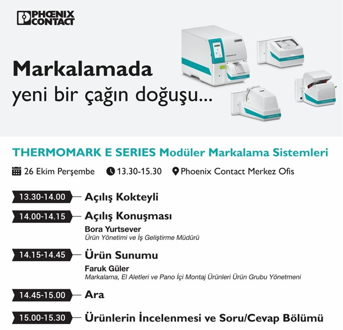 Thermomark E Serisi Markalama Cihazı Lansmanına Davetlisiniz!