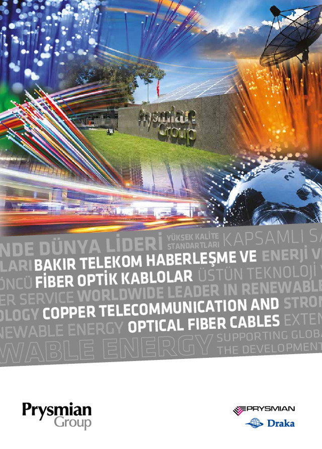 Prysmian Kablo Telekom, Haberleşme ve Fiber-Optik Kablo Kataloğu