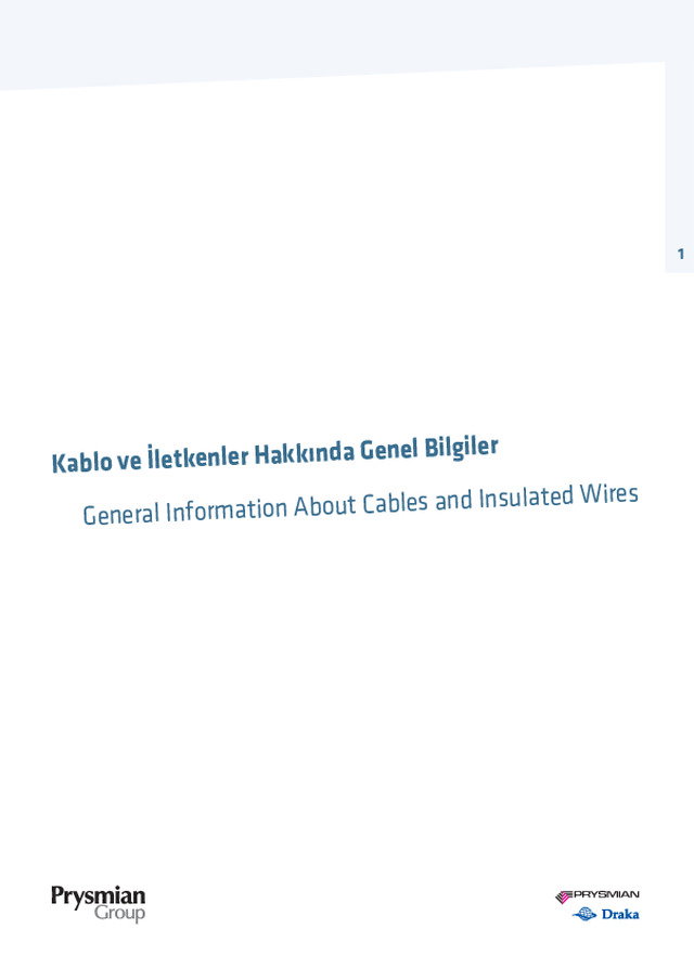 Kablo ve İletkenler Hakkında Genel Bilgiler
