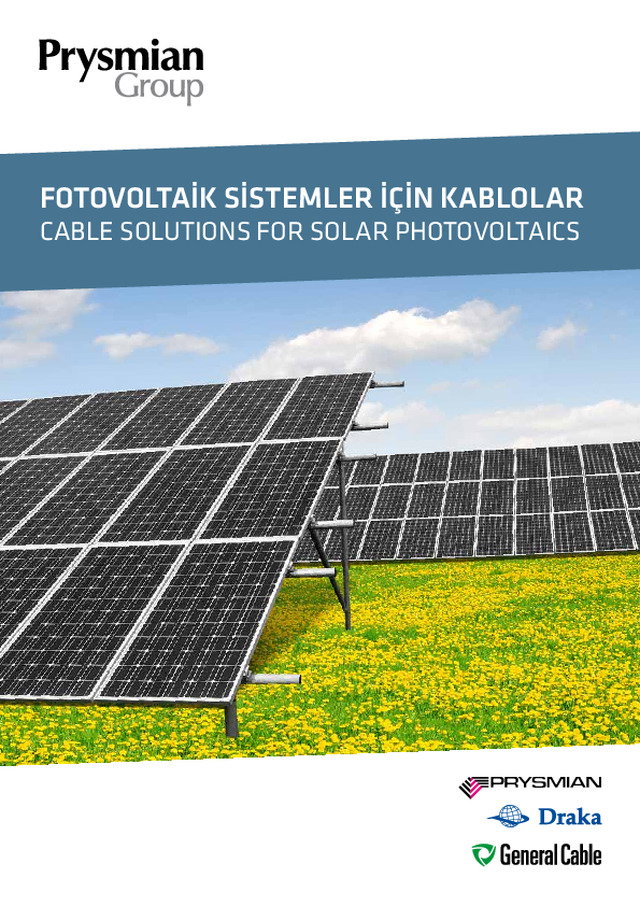 FOTOVOLTAİK SİSTEMLER İÇİN KABLOLAR