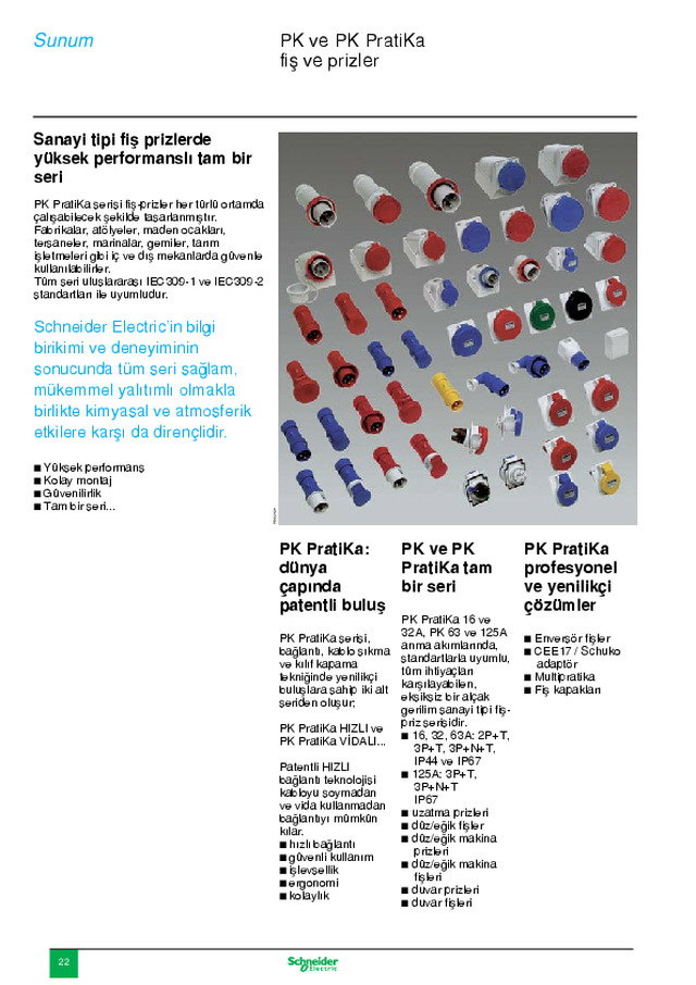 PK Pratika CEE17 Endüstriyel Tip Fiş-Priz