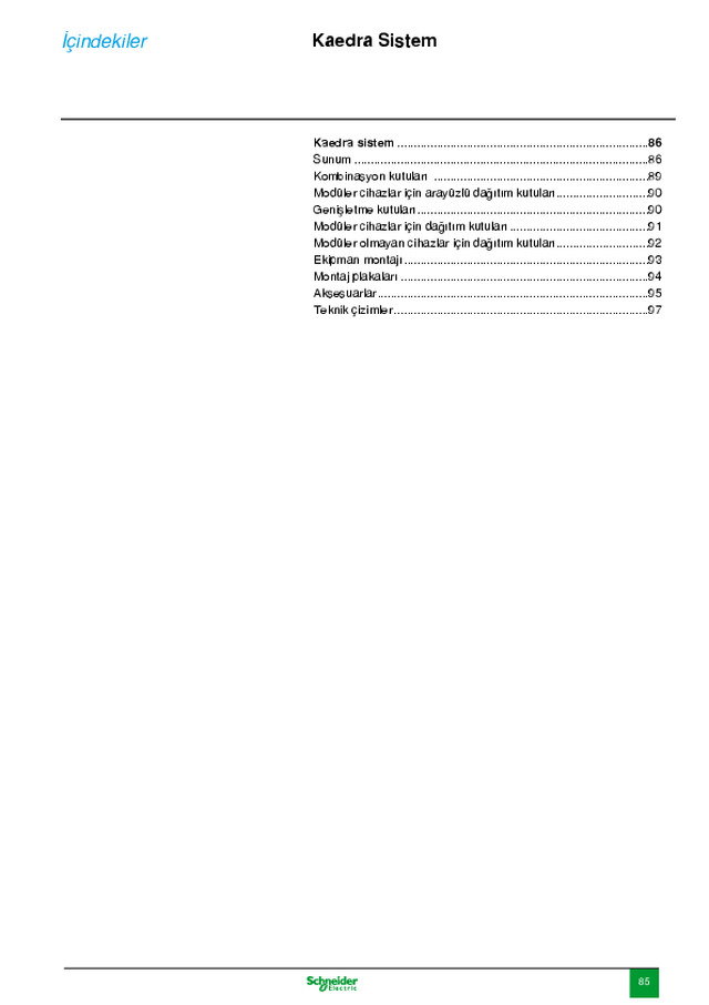 Kaedra Kombinasyon Kutuları