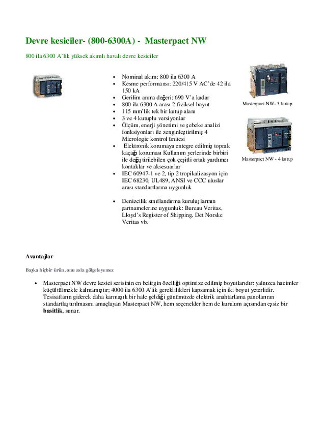 800-6300A-Masterpact NW