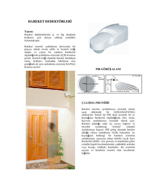 Hareket dedektörleri