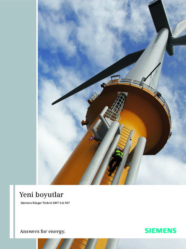 Yeni boyutlar Siemens Rüzgar Türbini - SWT-3.6-107