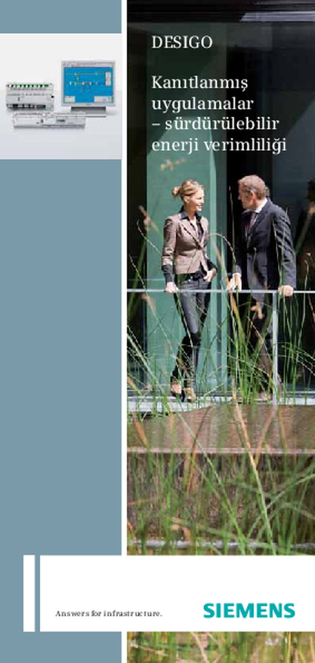 DESIGO - Kanıtlanmış uygulamalar – sürdürülebilir enerji verimliliği