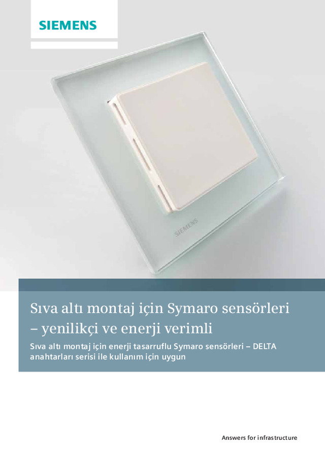 Sıva altı montaj için Symaro sensörleri – yenilikçi ve enerji verimli