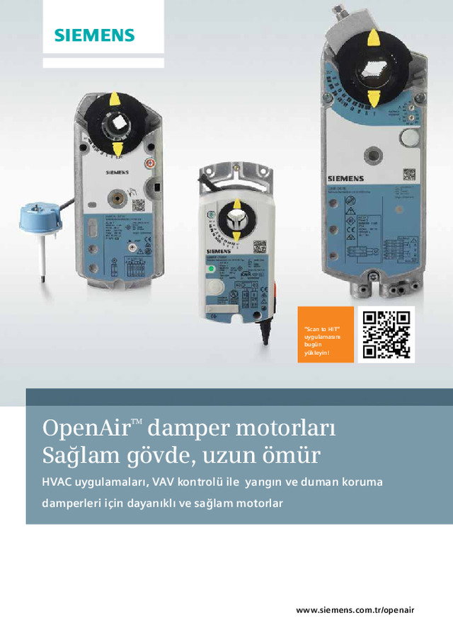 OpenAir™ damper motorları