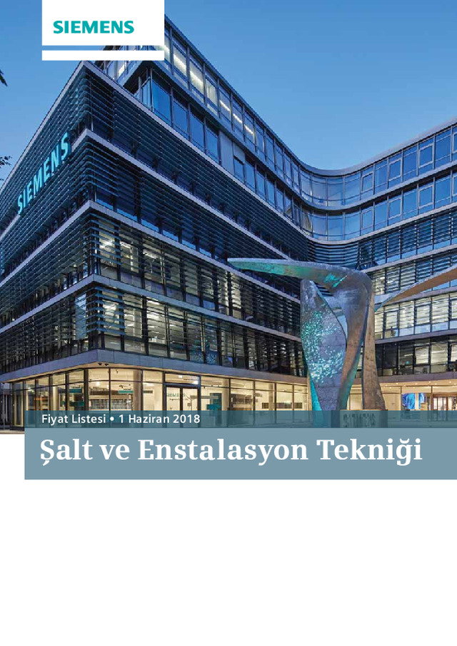 Salt ve Enstalasyon Teknigi Fiyat Listesi 2018