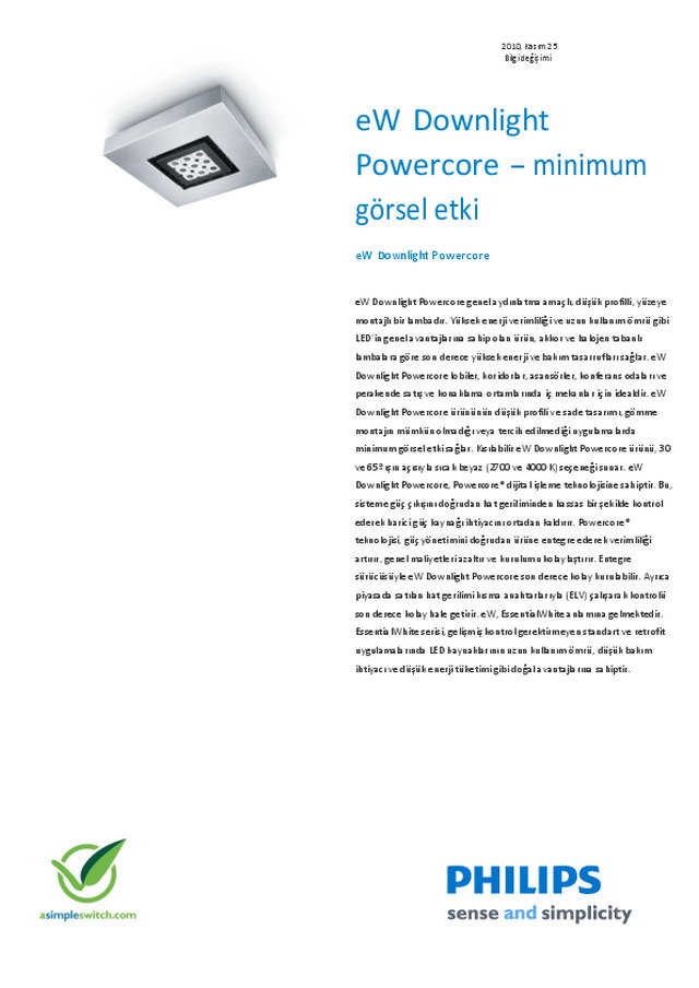 eW Downlight Powercore