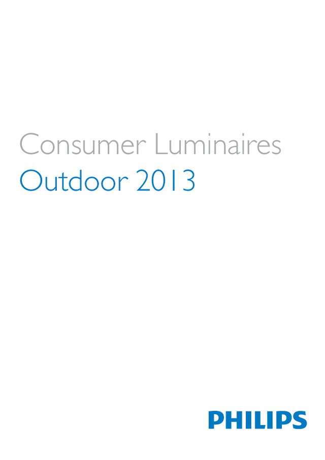 Philips dış aydınlatma katalogu 2013