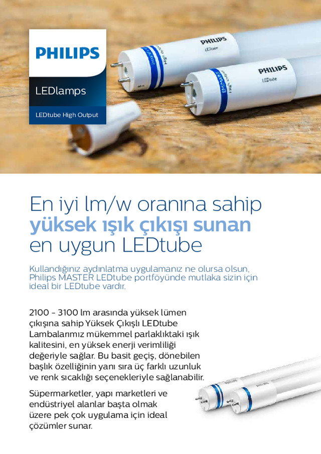 LedTube yüksek çıkış - datasheet