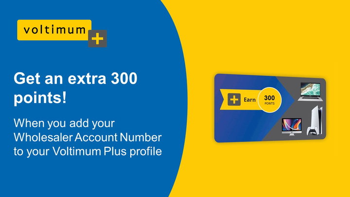 Get 300 Points When You Add Your Wholesaler Account Number!