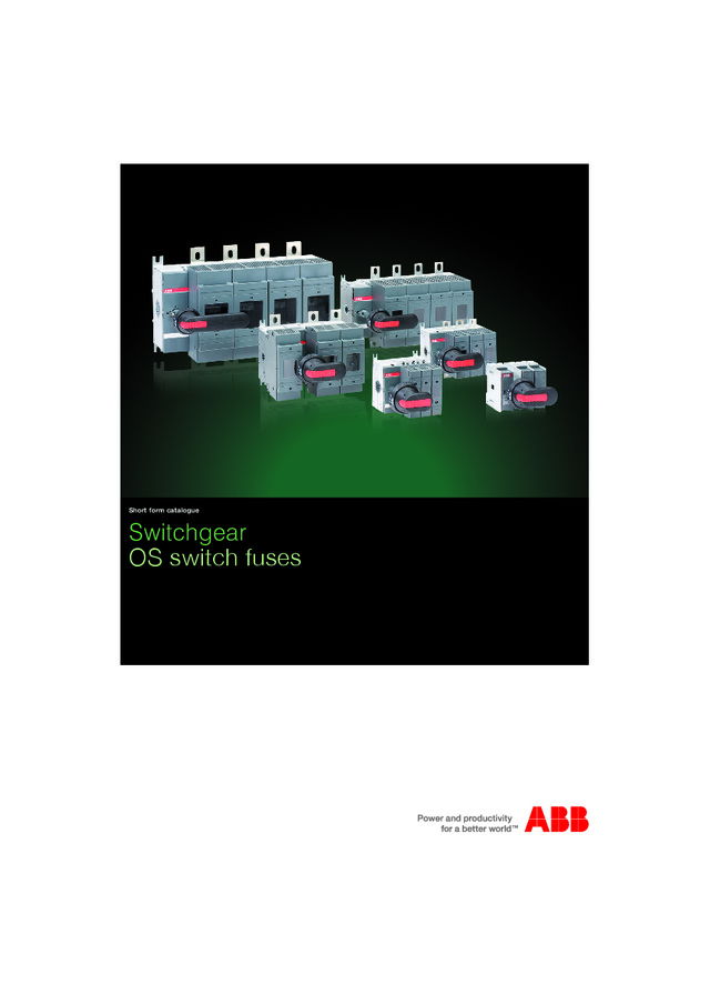 Switchgear - OS switch fuses - ABB - 2015