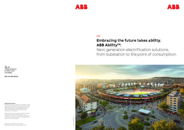 Embracing the future takes ability. ABB Ability™