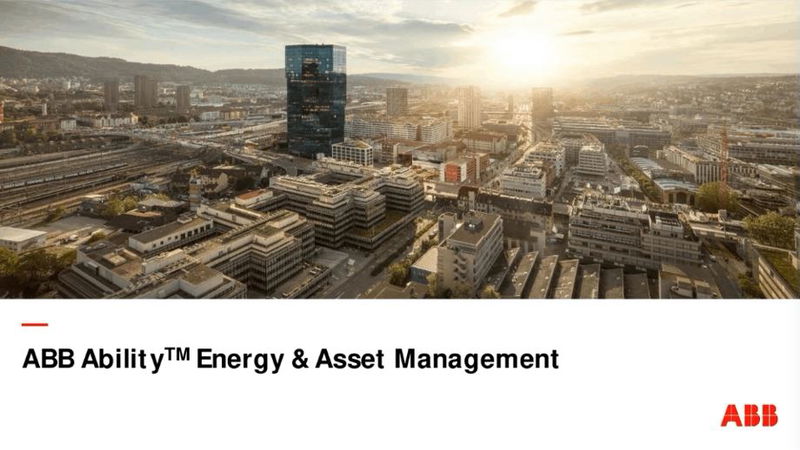 Energy and asset management digitally with ABB AbilityTMEDCS