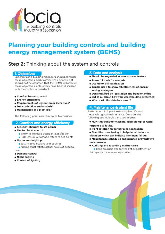 Planning your building controls and building energy management system (BEMS) - Part 2