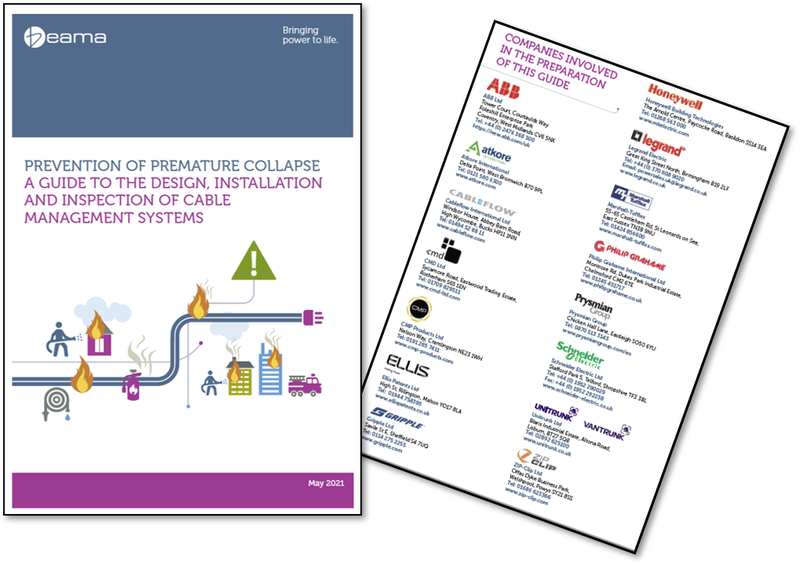BEAMA publishes new guidance document  to aid installers to select and erect Wiring Systems to prevent cables from premature collapse due to the effects of heat caused by fire.