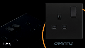 New Matt Black Metal cover plates for Click Definity range