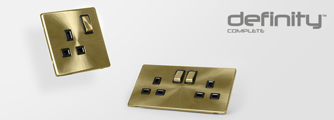 Scolmore adds Antique Brass to its Definity Complete range