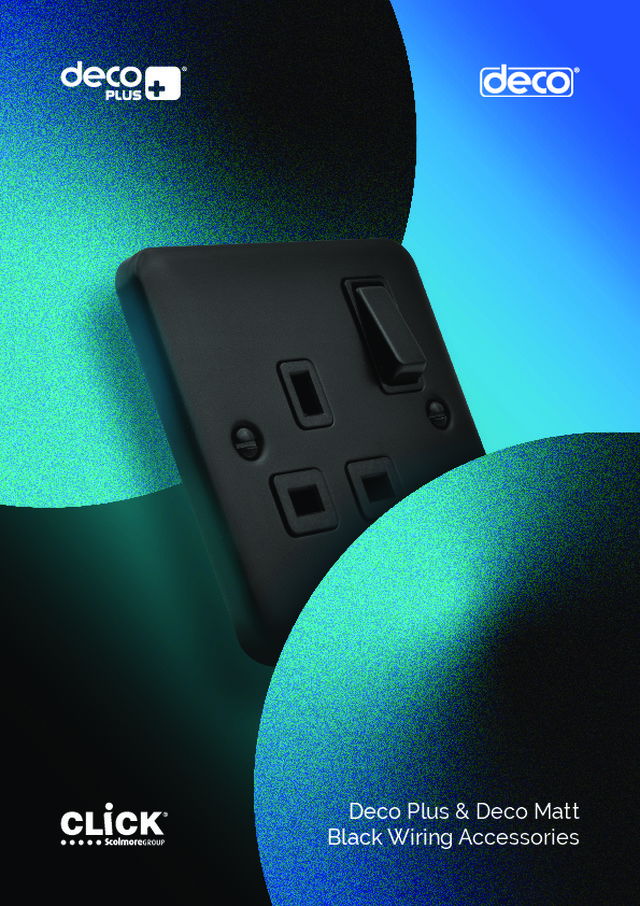 Deco Plus & Deco Matt Black Wiring Accessories