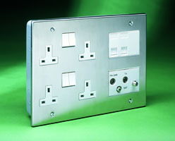 Crabtree’s Multimedia Plate is easily customised on site