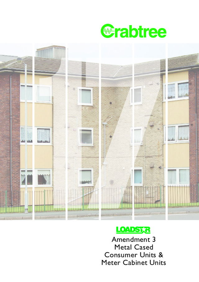 Amendment 3 Metal Cased Consumer Units & Meter Cabinet Units - 2016