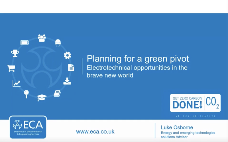 Planning for a green pivot - Electrotechnical opportunities in the brave new world