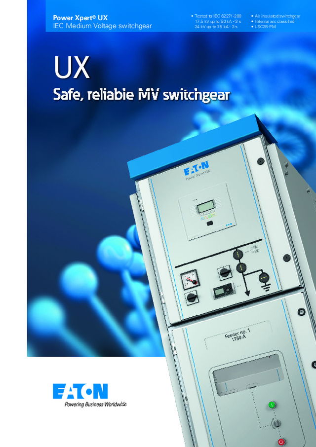 Eaton - Power Xpert UX: IEC Medium Voltage Switchgear