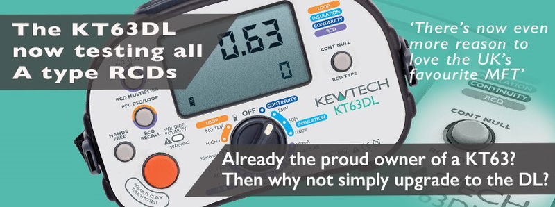 The KT63DL now testing all A type RCD's