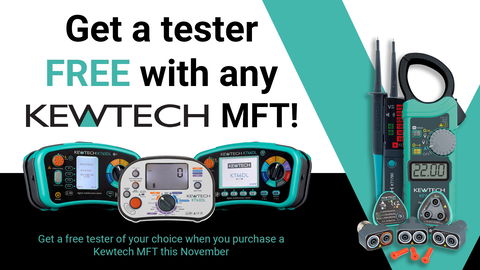 Get a tester FREE with any Kewtech MFT!