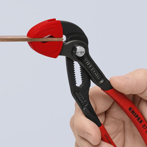 Protect round workpieces from marring or scratching with the NEW plastic jaws for the KNIPEX Cobra®