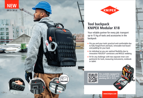 KNIPEX launches the award-winning Modular X18 tool backpack