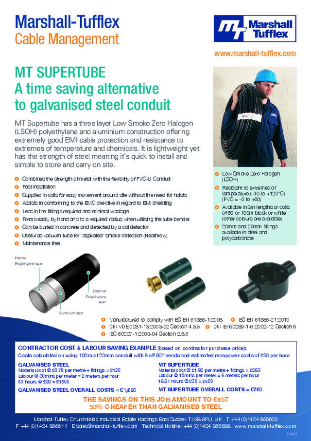 Marshall Tufflex - Product catalogue - MT Supertube Analysis