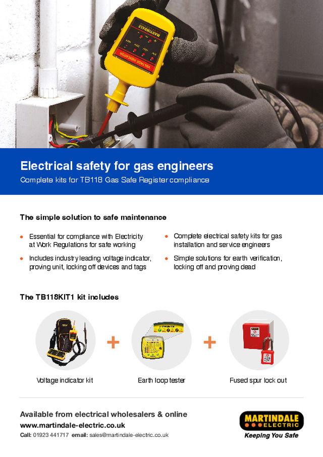 Electrical safety for gas engineers