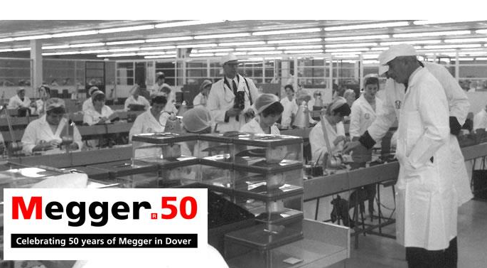 Megger manufactures in Dover – for fifty years!