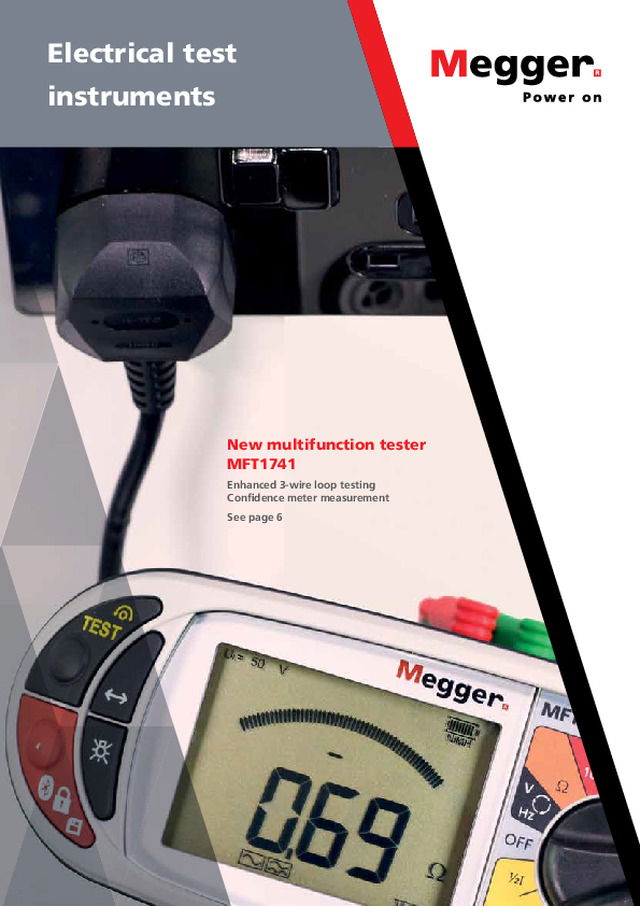 Electrical test instruments - Megger - 2018