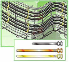 Supporting of fire alarm cables