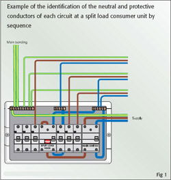 Arrangement or Marking of Wiring at Distribution Boards and Consumer units
