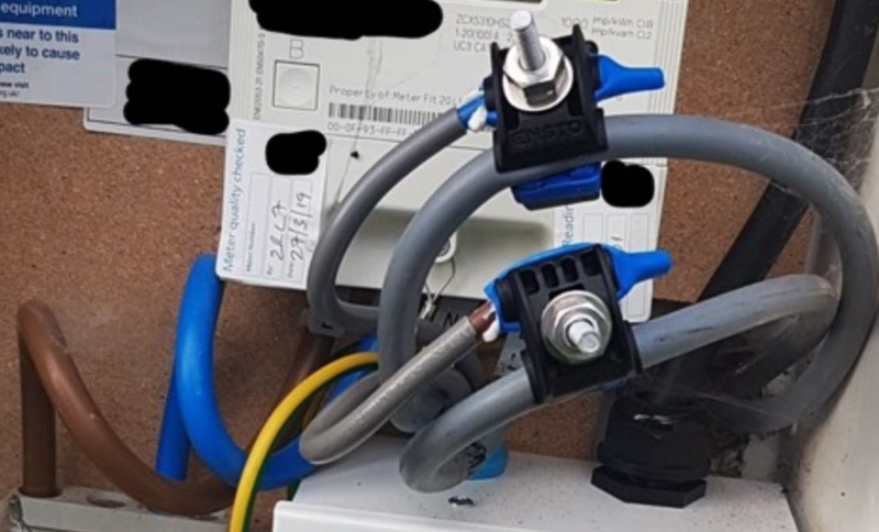 The use of insulation piercing connectors on meter tails