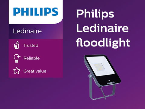Ledinaire floodlight –  reliable, robust & discreet
